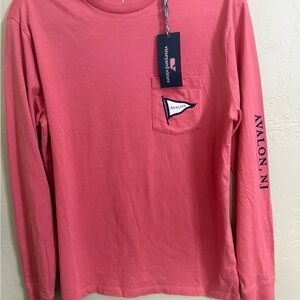 Vineyard Vines Avalon NJ Pink Long Sleeve Shirt NWT Small